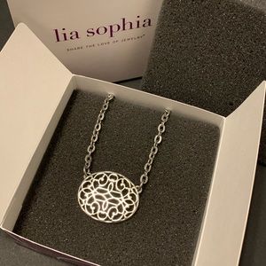 Lia Sophia Lacework Retired Necklace, original pkg